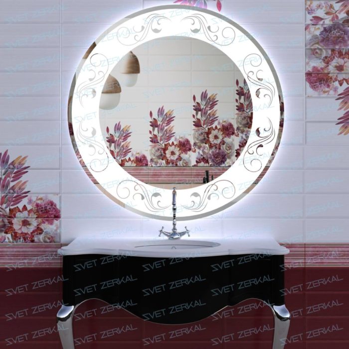 FLOWER зеркало с подсветкой